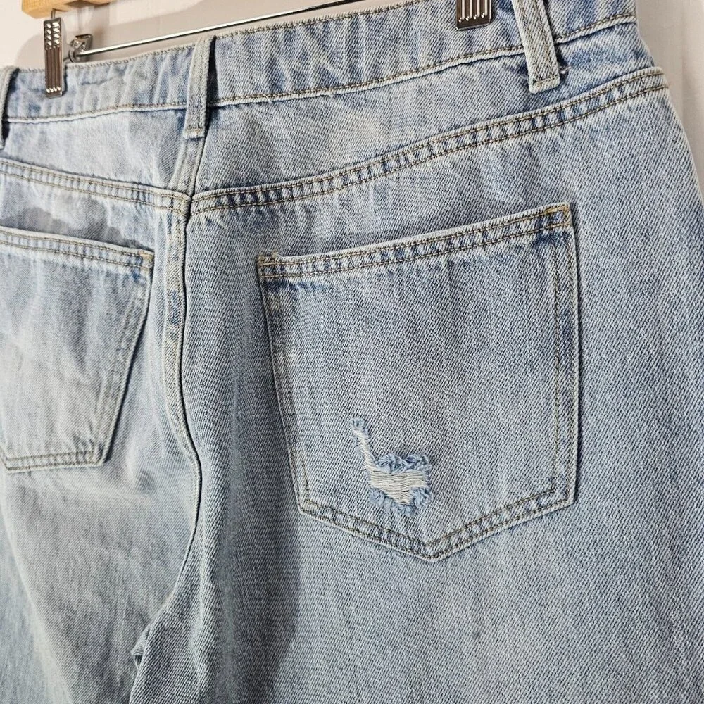 NWT No Boundaries Jeans Juniors 13 Super High Rise Slim Straight Raw Hem Denim - Picture 4 of 11